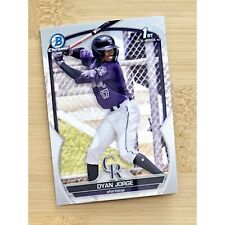 2023 Bowman 1º Chrome Dyan Jorge Rookie RC #BCP-22 Colorado Rockies comprar usado  Enviando para Brazil