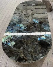 48"x24" Dining Tabletop Natural Labradorite Agate Stone Kitchen Dining Furniture for sale  Shipping to South Africa