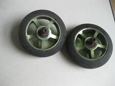 LIME GREEN SCOOTER 70MM ALLOY WHEELS WITH AXELS,BEARINGS GOOD USED CONDITION for sale  Shipping to South Africa