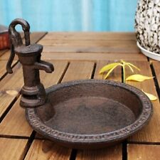 Cast Iron Antique Rustic Round Water Pump European Home Garden Table Decoration, used for sale  Shipping to Canada