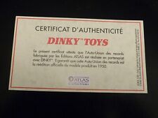 Dinky toys certificat d'occasion  Saint-Mars-la-Jaille