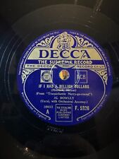 78Rpm Personality, Al Bowlly 'If I Had a Million Dollars' Decca EX! comprar usado  Enviando para Brazil