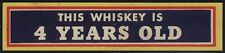 Used, This WHISKEY is 4 YEARS OLD Label Poster Stamps Johnnie Walker Scotland for sale  Shipping to South Africa