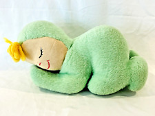Boneca bebê Douglas Cuddle Toys vintage pano de pelúcia verde dormir 12" EUA comprar usado  Enviando para Brazil