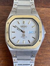 Reloj de cuarzo Seiko Sports 100 SQ 8229-5019 dos tonos Royal Oak nuevo batería leer descripción, usado segunda mano  Embacar hacia Argentina