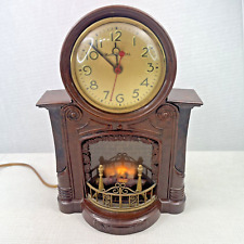 Vintage MasterCrafters Fireplace Electric Clock Action Line Model 1582 WORKS! for sale  Shipping to South Africa