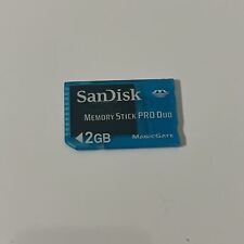 SanDisk Memory Stick Pro Duo 2 GB Transparent Blue for Sony PSP Cybershot for sale  Shipping to South Africa