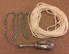 2.5KG grapnel  boat anchor kit 3m 6mm chain 60 Ft 8mmrope rib sailing 2.5 kg for sale  Shipping to South Africa