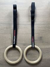 ROGUE Fitness Adjustable Wooden Gymnastics Exercise Rings with Straps for sale  Shipping to South Africa