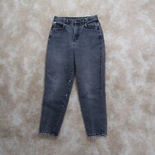 Usado, Jeans feminino vintage CHIC perna cônica cintura alta 14 preto denim feito nos EUA comprar usado  Enviando para Brazil