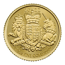 Moneda de oro BU 2022 British Royal Arms de 1/10 oz segunda mano  Embacar hacia Argentina