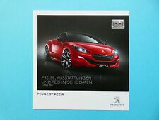 Prospekt / Katalog / Brochure / Preisliste Peugeot RCZ R - 03/14 comprar usado  Enviando para Brazil