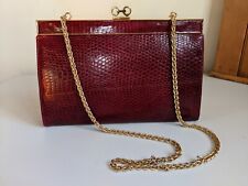 Vintage burgundy handbag for sale  BURY ST. EDMUNDS