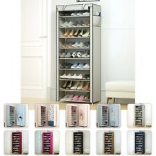 10 Layer 9 Shelf Shoes Cabinet Storage Organizer Shoe Rack Dustproof Standing  for sale  El Monte