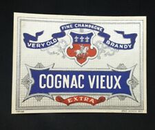 étiquette ancienne cognac d'occasion  France