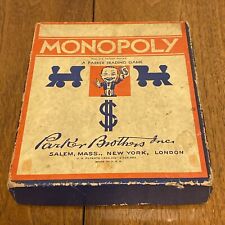 Juego de mesa Parker Brothers Monopoly 1935 de colección ¡completo!  Tablero de piezas de madera segunda mano  Embacar hacia Argentina