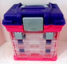 Used, Womens'/Girls #1363 Pink Purple Plano 4 Drawer Fishing Tackle Tool Box    1100 for sale  Shipping to South Africa