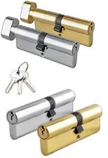 Euro Cylinder Barrel Door Lock UPVC PVC Wooden Doors Key & Thumb Turn SN & Brass for sale  Shipping to South Africa