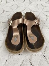 Palmilha estreita Birkenstock Kids Gizeh rosa metálica tamanho 33 (2 - 2,5 EUA) comprar usado  Enviando para Brazil