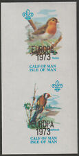 65907 - CALF of MAN 1973 EUROPA sobreimpressão em PÁSSAROS folha imperfeita de 2 vals sem marca de charneira comprar usado  Enviando para Brazil