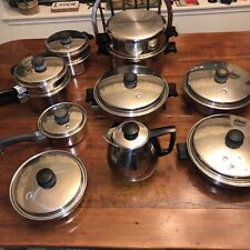 SALADMASTER 18-8 Tri-Clad Stainless Steel Cookware Set+Electric Skillet+PercREAD, used for sale  Shipping to South Africa