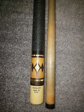 Vintage Huebler Pool Cue Stick with Shaft, Black Grip Design (Played Condition), used for sale  Shipping to South Africa