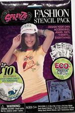 Sprayza Chic Fashion 10 Stencil Pack Reusable Design Your Own Jeans T Shirts2010 for sale  Shipping to South Africa