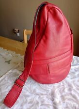 Lrg Red Leather AmeriBag Healthy Back Bag Sling Purse Pack Multi-Pocket Crossbod for sale  Shipping to South Africa