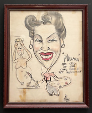 Antigo desenho de caricatura pastel Long Beach CA assinado Blake datado de 1945 (#442) comprar usado  Enviando para Brazil