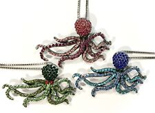 Octopus brooch necklace for sale  LONDON