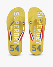 Mens SUPERDRY Yellow Track Athlete Flip Flops - Large (UK 10/11) for sale  Shipping to South Africa
