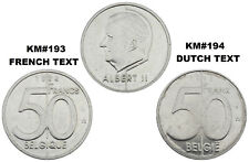 Belgium 50 Francs/Frank  KM#193/194 french/dutch Albert II (35) CHOOSE YOUR DATE, używany na sprzedaż  Wysyłka do Poland