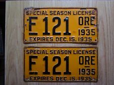 Oregon 1935 license for sale  Lake Panasoffkee