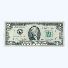 Billete americano de 2 dólares de los Estados Unidos de América 1976 Jefferson EE. UU. E - VA segunda mano  Embacar hacia Argentina