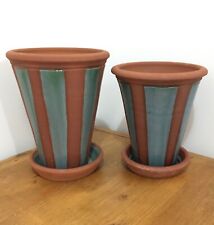 Two terracotta blue for sale  YATELEY