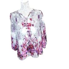 Blusa túnica feminina Violet & Claire floral manga balão 3/4, média comprar usado  Enviando para Brazil