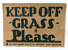Fertilizante base orgânica vintage K B mantenha fora da grama, por favor, adicione placa de papelão KP21, usado comprar usado  Enviando para Brazil