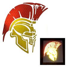 High Intensity REFLECTIVE Spartan Trojan Helmet Decals Stickers Window Car Bike, used for sale  Shipping to South Africa