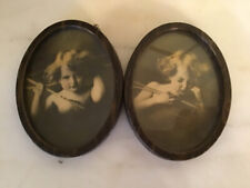 Vintage Oval Duplo Tin incriminou Mb Parkinson imprime Cupido Dormindo & acordado comprar usado  Enviando para Brazil