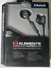 Monster Elements Wireless Super Slim  Headphones Black Slate Open Box Like New for sale  Shipping to South Africa