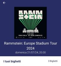 Biglietti rammstein yellow usato  Caserta