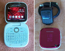 Teléfono móvil abatible extremadamente raro Alcatel OT-810 glamour QWERTY - ΝΟ 808 7280 maquillaje, usado segunda mano  Embacar hacia Argentina