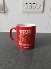 Nescafe 50th Anniversary 1939-1989 Coffee Tea Small Mug Red White Microwave Safe for sale  Shipping to South Africa