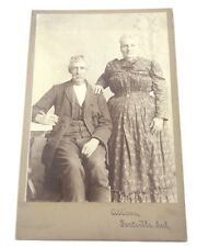 Foto antigua de finales de la década de 1880 de esposo y esposa abordada fotografía Allison 1692N segunda mano  Embacar hacia Argentina