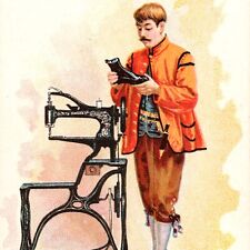1892 Noruega Zapatero Zapatos Cantante Máquina de coser Países Tarjeta de comercio mundial segunda mano  Embacar hacia Argentina
