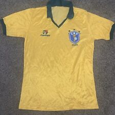 CAMISETA DE FÚTBOL DE COLECCIÓN 1988-1991 BRASIL TOPPER HOME Camiseta deportiva de fútbol rara *Leer segunda mano  Embacar hacia Argentina