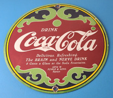 Vintage Coca Cola Porcelain Sign - Gas Pump Service Drink Soda Beverage Sign for sale  Shipping to South Africa