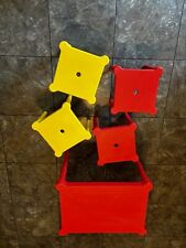 Usado, IKEA Utter Mesa Infantil 4 taburetes Sillas Exterior Interior Plástico Rojo Amarillo segunda mano  Embacar hacia Argentina