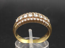 Gebraucht, Größe 60 Goldring Ring 585 GOLD 14 Karat Diamant Gelbgold art deco oro G2766/22 gebraucht kaufen  Weststadt