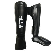Caneleiras protetoras de boxe Muay Thai, equipamento protetor de perna acolchoado para arte marcial SM comprar usado  Enviando para Brazil